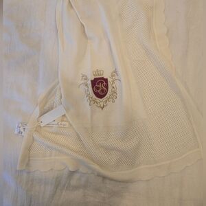 Baby Blanket – Cream with Embroidered Crest